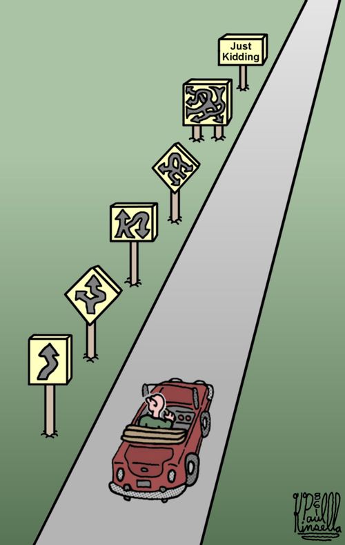 Joke traffic signs.