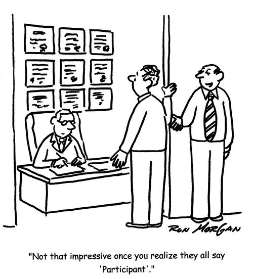 'Not that impressive once you realize they all say 'Participant'.'