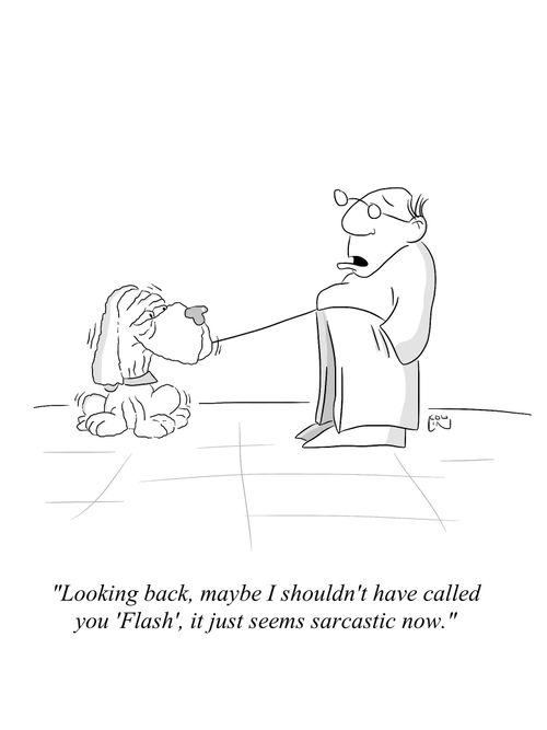 'Looking back, maybe I shouldn't have called you 'Flash', it just seems sarcastic now.'