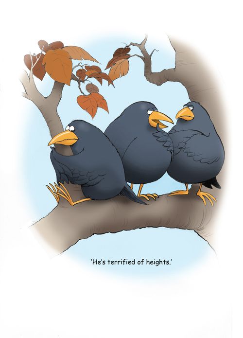 'He's terrified of heights.'