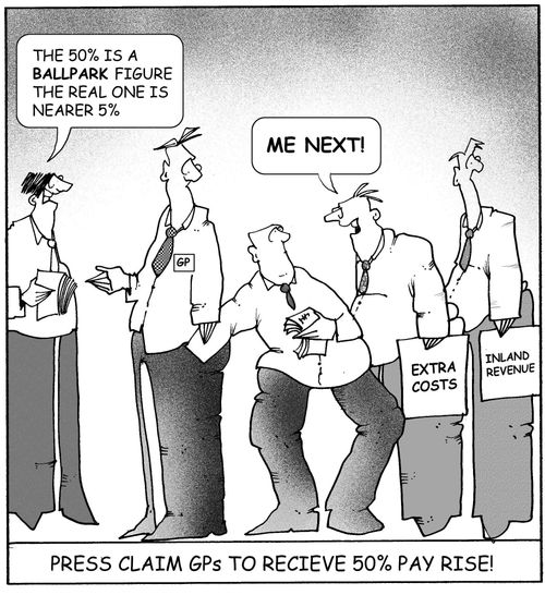 Press claim GPs to receive 50 pay rise.
