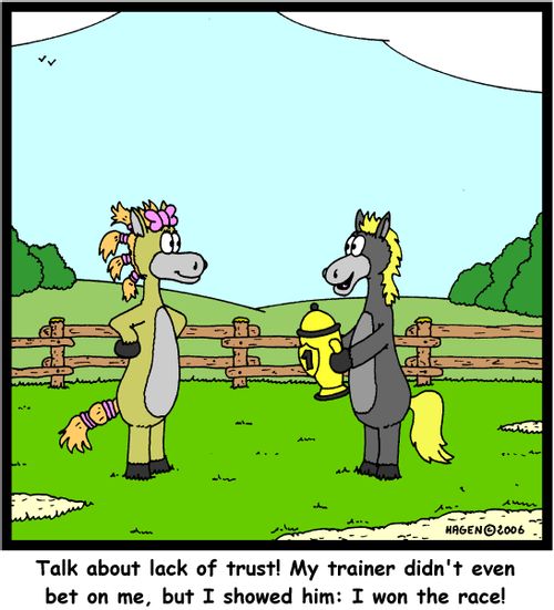 'Talk about lack of trust! My trainer didn't even bet on me, but I showed him: I won the race!'