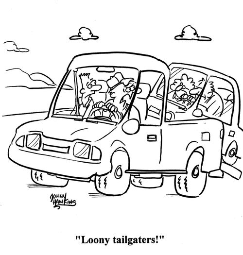 Man sees driver on tail: 'Loony tailgaters!'