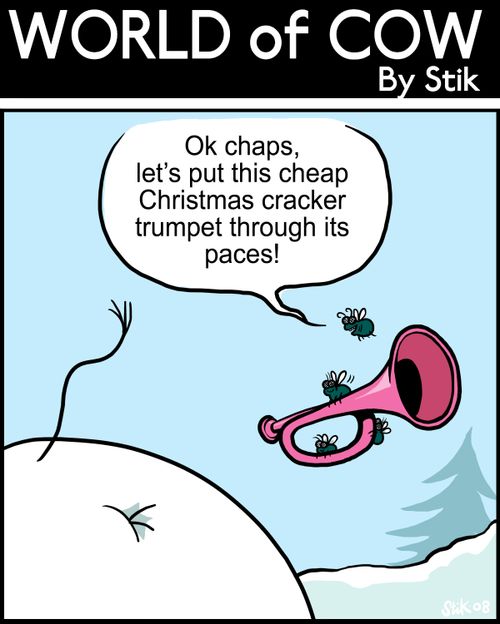 Ok chaps, let's put this cheap Christmas cracker trumpet through its paces!