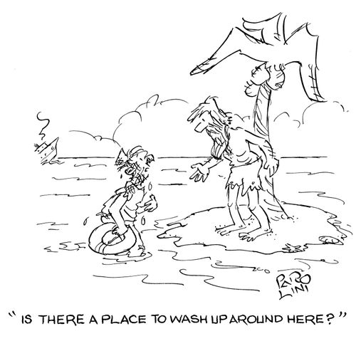 'Is there a place to wash up around here?'