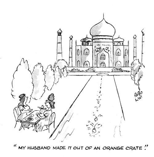 'My husband made it out of an orange crate.'