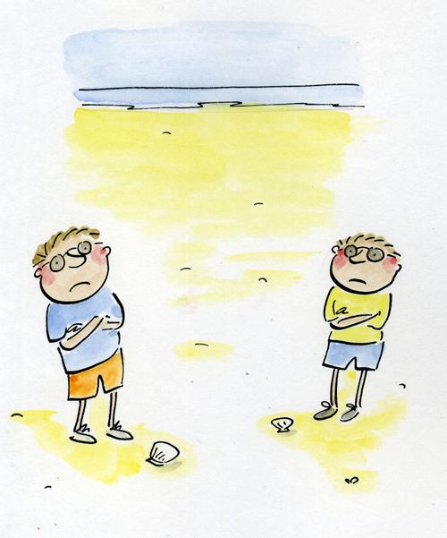 The tide was out.
