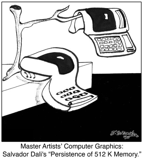 Master Artists' Computer Graphics: Salvador Dali's 'Persistence of 512 K Memory.'
