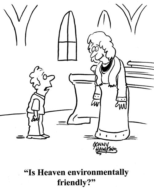 Kid to church leader: 'Is Heaven environmentally friendly?'