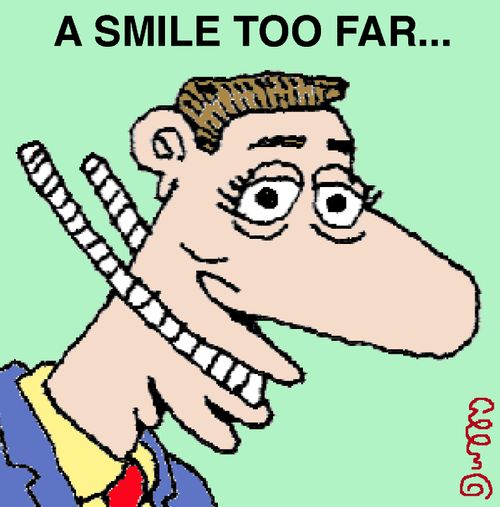 A smile too far...
