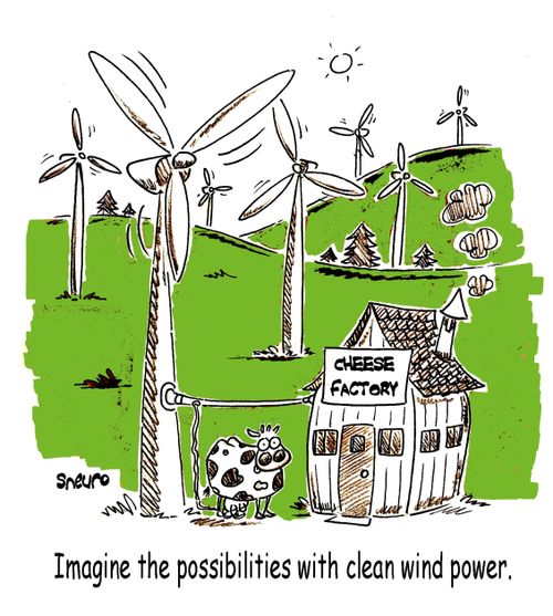Imagine the possibilities with clean wind power.