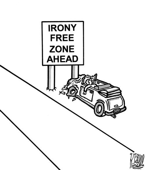 Irony free zone ahead