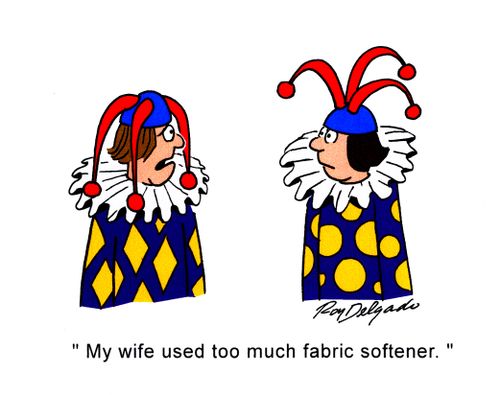 'My wife used too much fabric softener.'