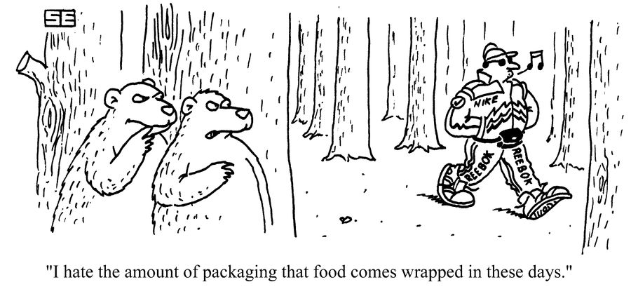 "I hate the amount of packaging that food comes wrapped up in these days..."