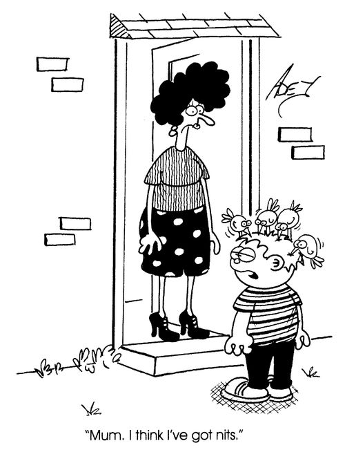 "Mum, I think I've got nits."