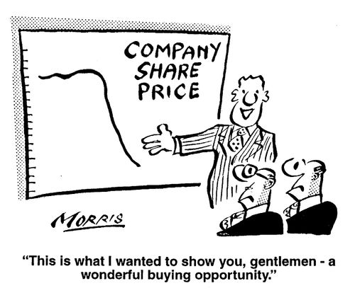 "This is what I wanted to show you, Gentlemen - a wonderful buying opportunity"
