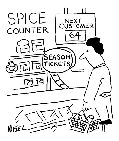 'Spice counter' 'Season tickets'