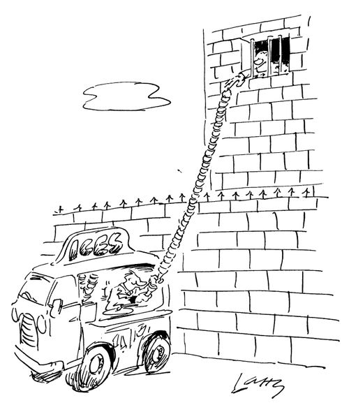 Ice-cream van supplies skyscraper of cones to reach prisoner in upstairs cell