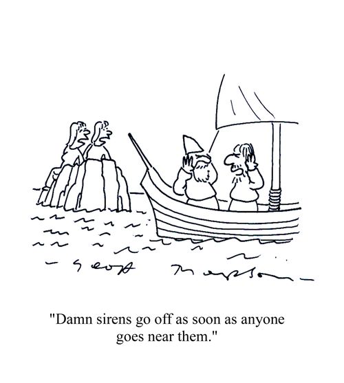 'Damn sirens go off as soon as anyone goes near them.'