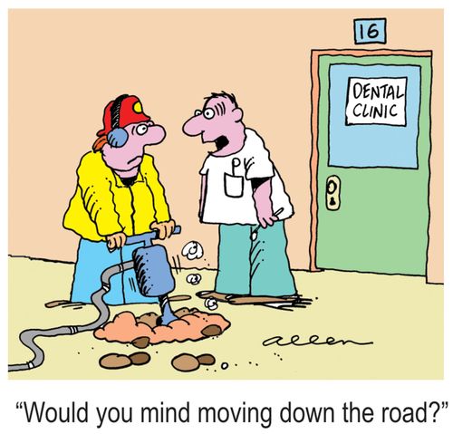 "Would you mind moving down the road?"