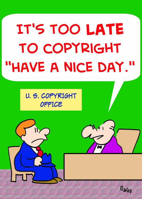 'It's too late to copyright 'Have a nice day.''