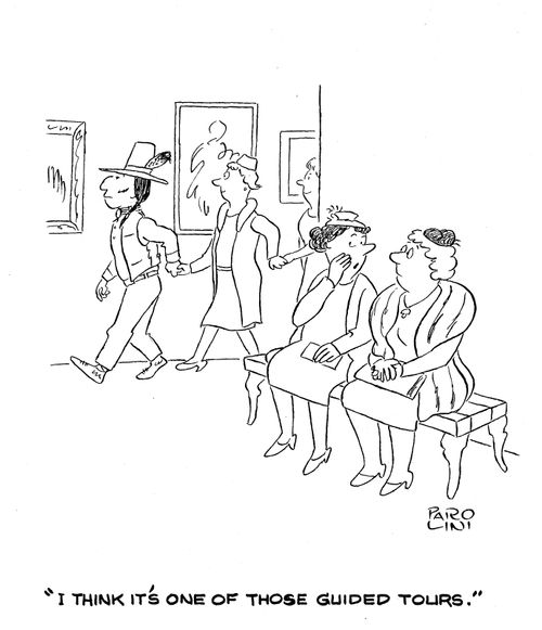 'I think it's one of those guided tours.'