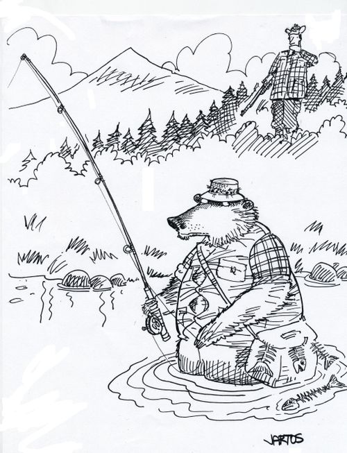 A Bear Fishing.