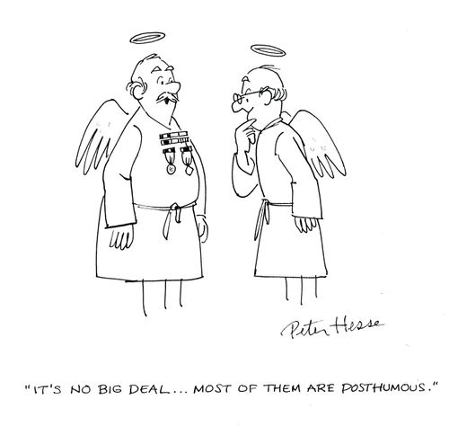 'It's no big deal. Most of them are posthumous.'