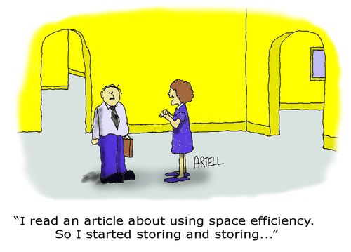 I read an article about using space efficiency. I started storing and storing...