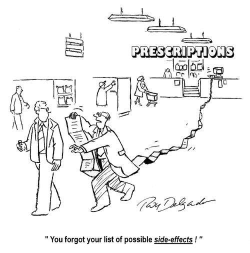 'You forgot you list of possible side-effects.'