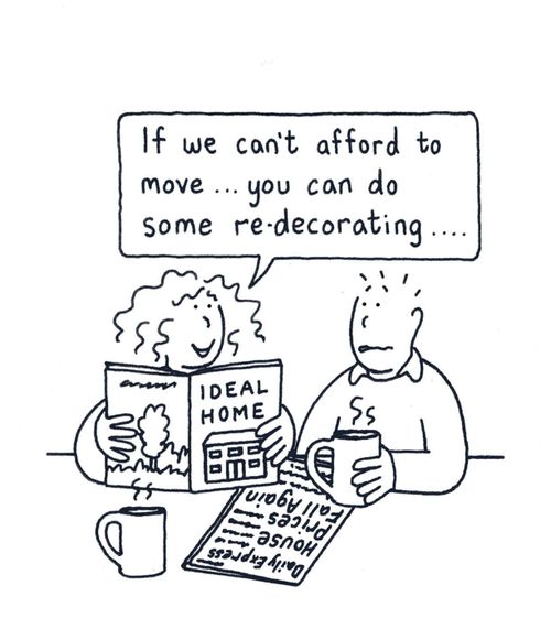 If we can't afford to move..you can do some decorating...