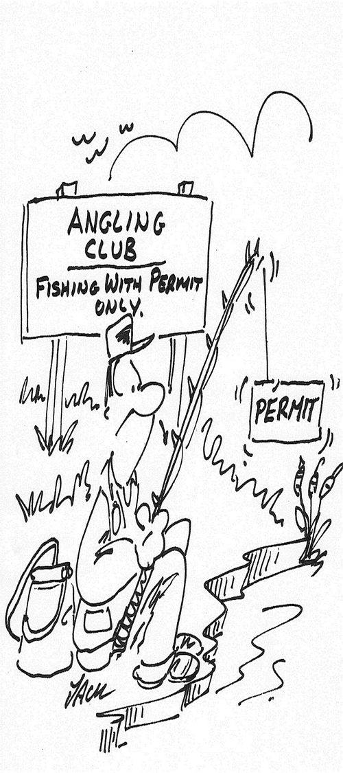 ANGLING CLUB. FISHING WITH PERMIT ONLY.
