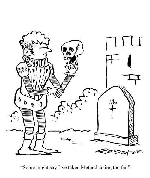 Yorick skull tells Hamlet: 'Some might say I've taken Method acting too far.'