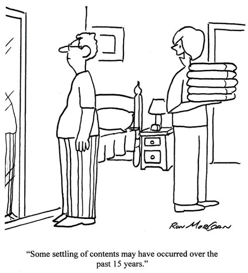'Some settling of contents may have occurred over the past 15 years.'