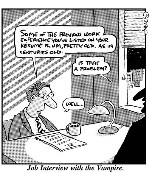 Job Interview with the Vampire.