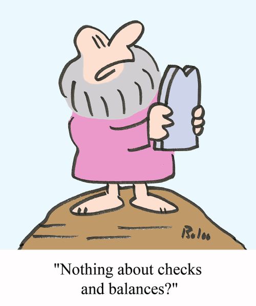 'Nothing about checks and balances?'
