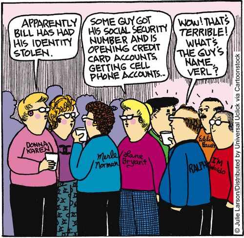 'Apparently Bill has had his identity stolen.'