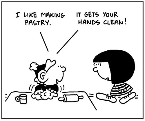'I like making pastry. It gets your hands clean.'