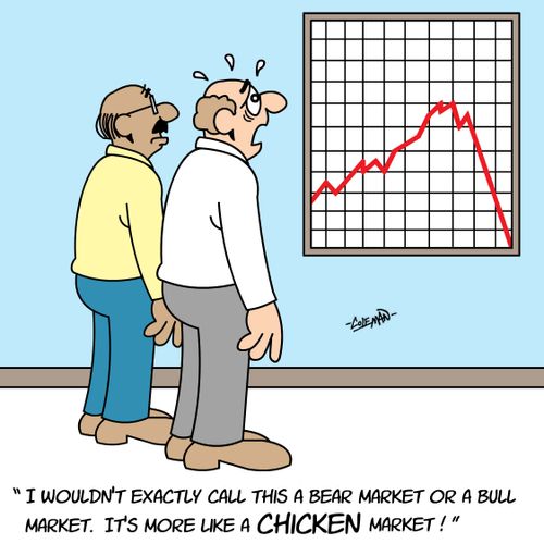 'I wouldn't exactly call this a bear market or a bull market. It's more like a chicken market!'