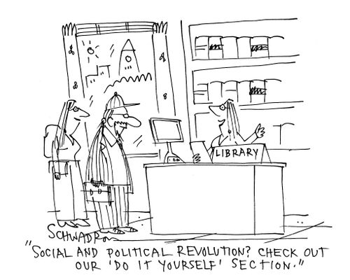 'Social and political revolution? Check out our 'Do It Yourself' section.'