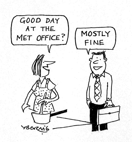 'Good day at the met office?'
