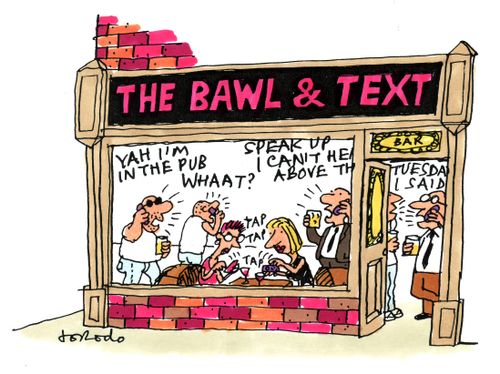 The Bawl & Text Bar.