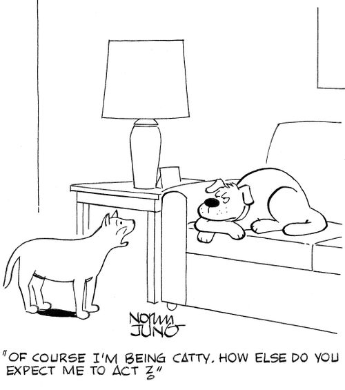 'Of course I'm being catty. How else do you expect me to act?'