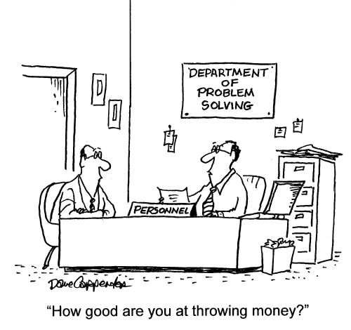 'How good are you at throwing money?'