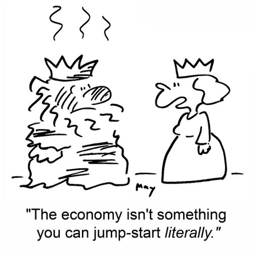 'The economy isn't something you can jump-start literally.'