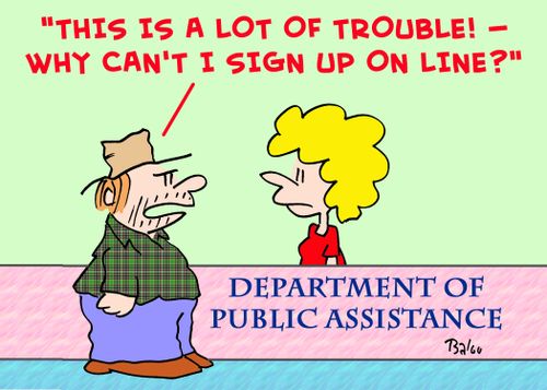 'This is a lot of trouble! -- Why can't I sign up on line?'