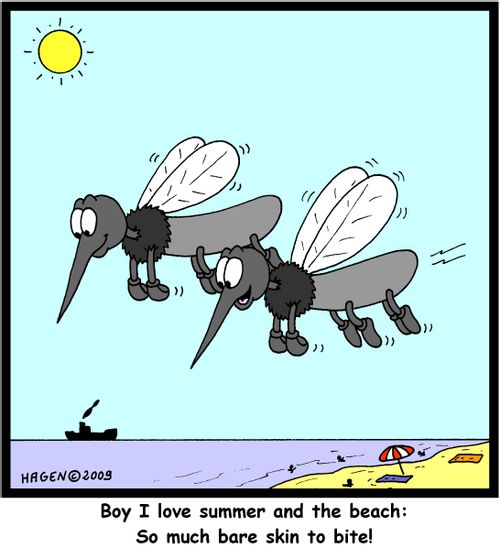 'Boy I love summer and the beach: So much bare skin to bite!'