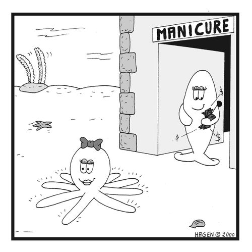 Octopus has Manicure.