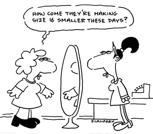 How come they're making size 16 smaller these days?