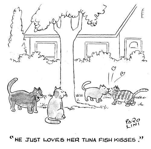 'He just loves her tuna fish kisses.'